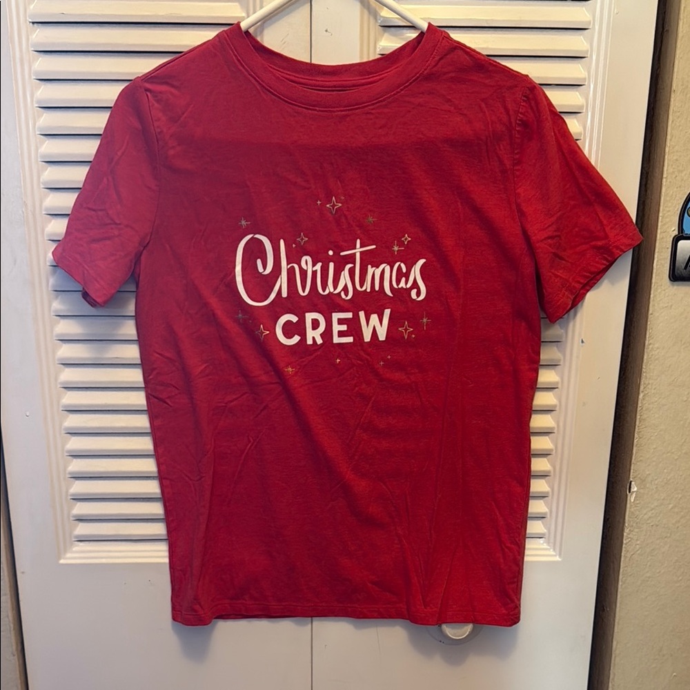Cat & Jack Red 'Christmas Crew' Kids Shirt